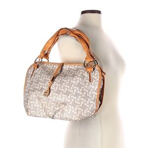 Celine Tan and Gray Shoulder Bag Leather Straps EUC Rare